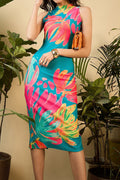 Floral Printed Beautiful Soft Alluring Midi Dress