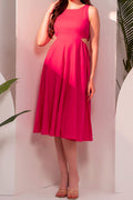 Pink Alluring Midi Dress