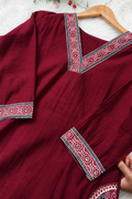 Maroon Embellished Georgette Salwar Suit for Women's
