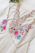 White Embellished Georgette Salwar Suit for Women's