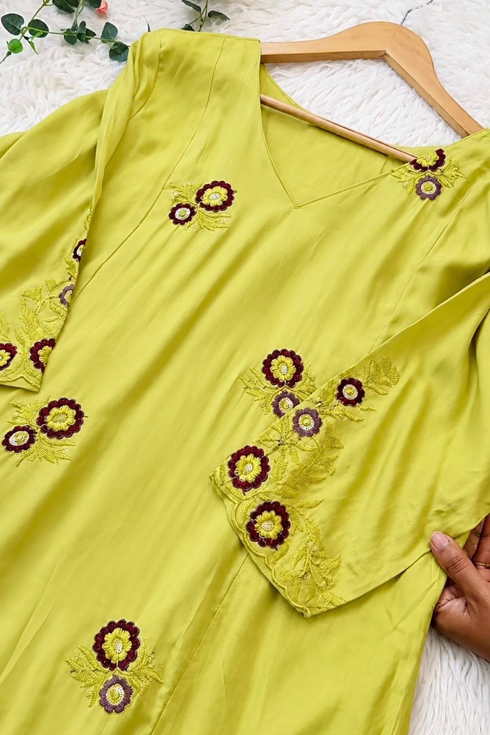 Yellow Floral Soft Designer Salwar Suit for Women's